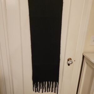 Black Fringe Scarf NWT